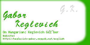 gabor keglevich business card